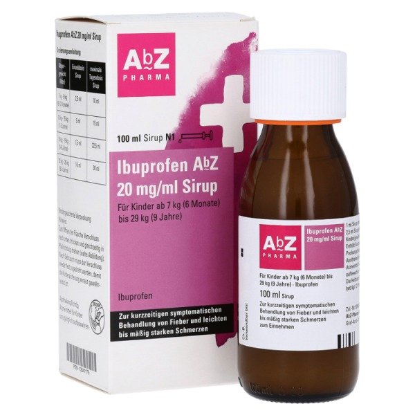 Abbildung Ibuprofen AbZ 20 mg/ml Sirup