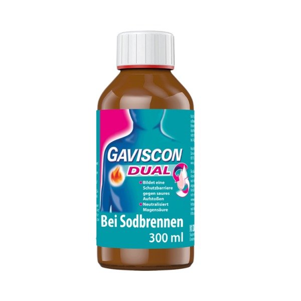 Abbildung Gaviscon Dual 500 mg / 213 mg / 325 mg Suspension zum Einnehmen