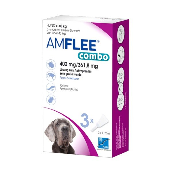 Abbildung Amflee Combo 402 mg/361,8 mg Lösung zum Auftropfen für sehr große Hunde