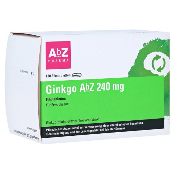 Abbildung Ginkgo AbZ 240 mg Filmtabletten