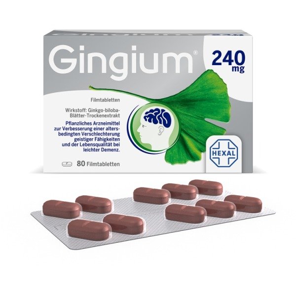 Abbildung Gingium 240 mg Filmtabletten