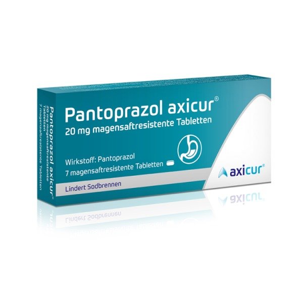 Abbildung Pantoprazol axicur 20 mg magensaftresistente Tabletten