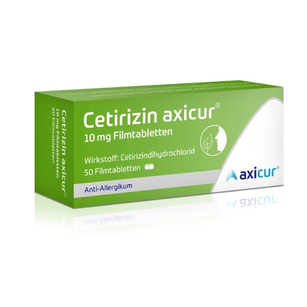 Abbildung Cetirizin axicur 10 mg Filmtabletten