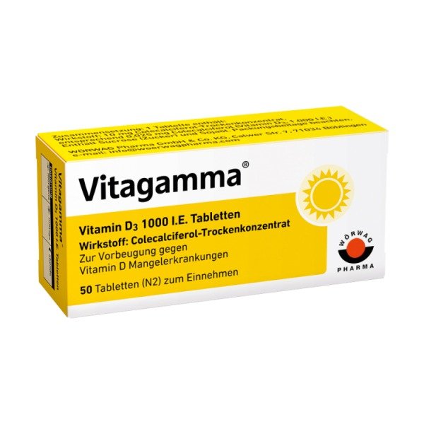 Abbildung Vitagamma Vitamin D3 1000 I.E. Tabletten