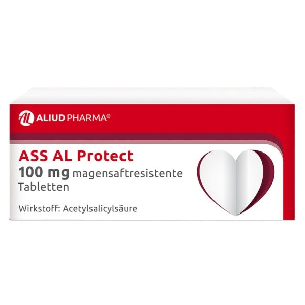 Abbildung ASS AL Protect 100 mg magensaftresistente Tabletten
