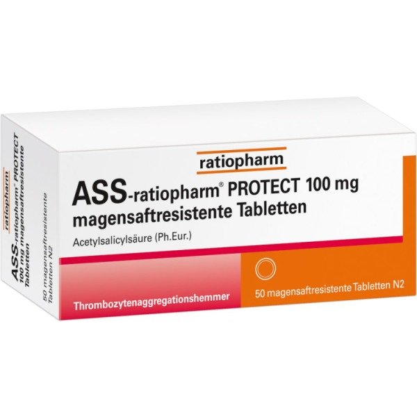 Abbildung ASS-ratiopharm PROTECT 100 mg magensaftresistente Tabletten
