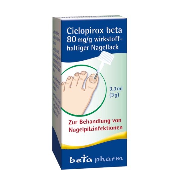 Abbildung Ciclopirox beta 80 mg/g wirkstoffhaltiger Nagellack