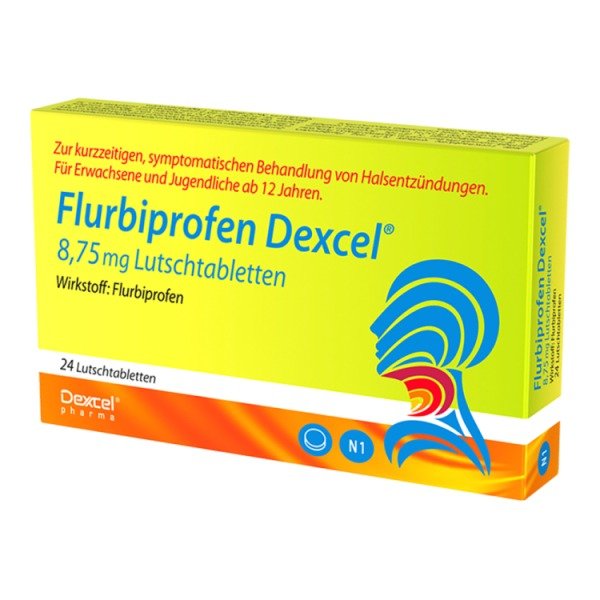 Abbildung Flurbiprofen Dexcel 8,75 mg Lutschtabletten