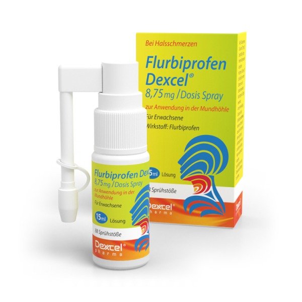 Abbildung Flurbiprofen Dexcel 8,75 mg/Dosis Spray zur Anwendung in der Mundhöhle
