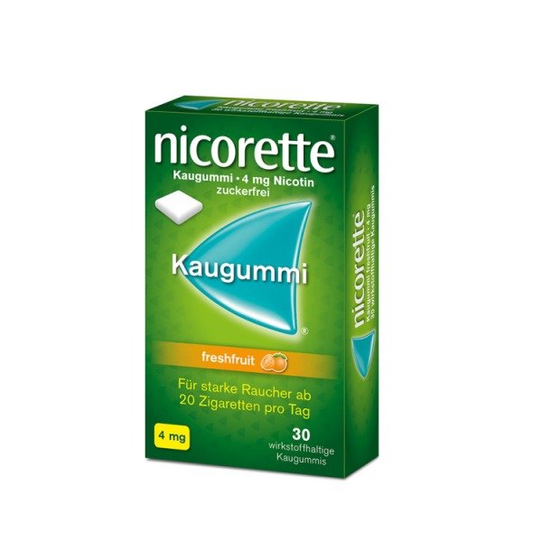 Abbildung Nicorette Kaugummi 4 mg freshfruit