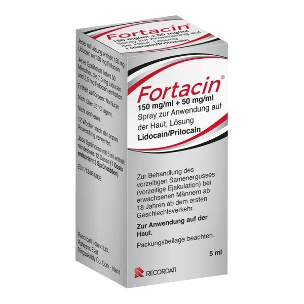 Abbildung Fortacin 150 mg/ml + 50 mg/ml Spray zur Anwendung auf der Haut, Lösung