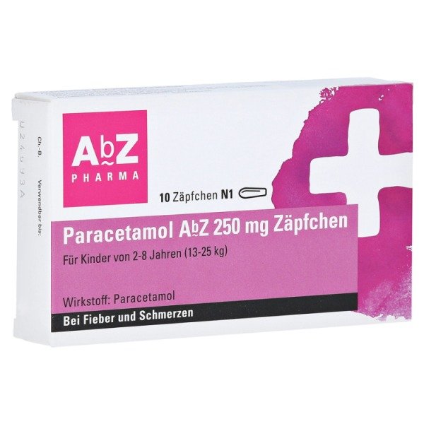 Abbildung Paracetamol Denk 250 mg Zäpfchen