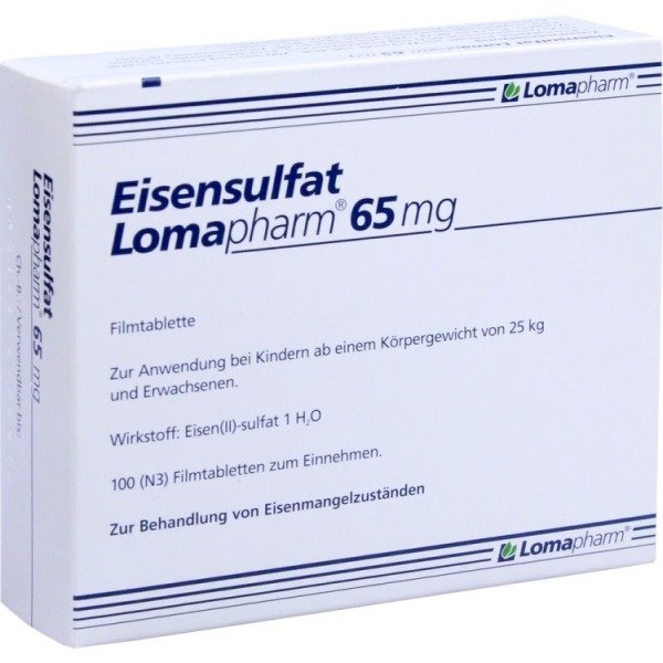 Eisensulfat Lomapharm 65 mg