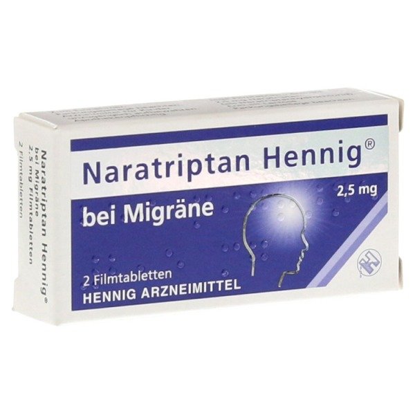 Abbildung Naratriptan Hennig bei Migräne 2,5 mg Filmtabletten