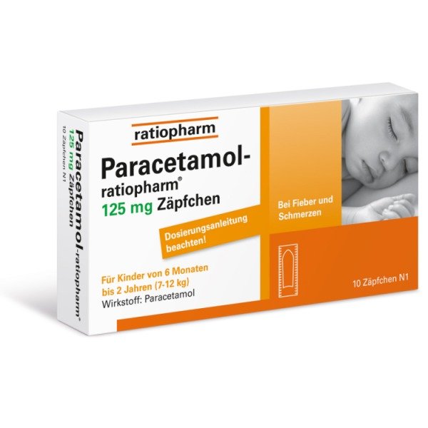 Abbildung Paracetamol Denk 125 mg Zäpfchen