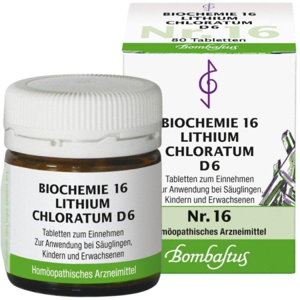 Abbildung Biochemie 16 Lithium chloratum D6 Biochemie 16 Lithium chloratum D12