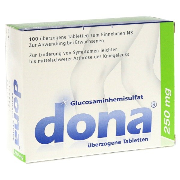 Abbildung dona 250 mg überzogene Tablette