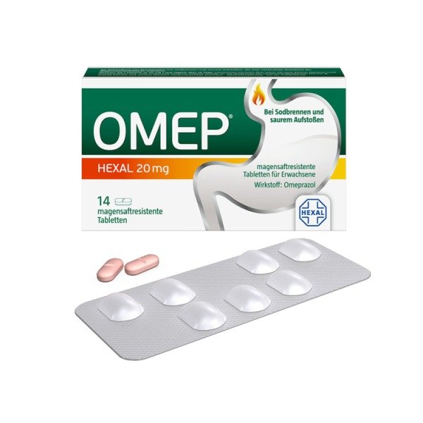 Abbildung OMEP HEXAL 20 mg magensaftresistente Tabletten