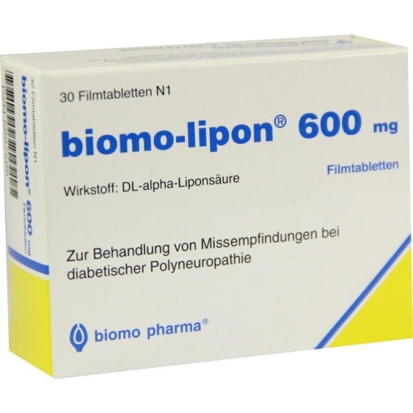 Abbildung biomo-lipon 600 mg Filmtabletten