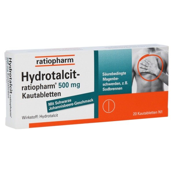 Hydrotalcit-ratiopharm 500 mg Kautabletten