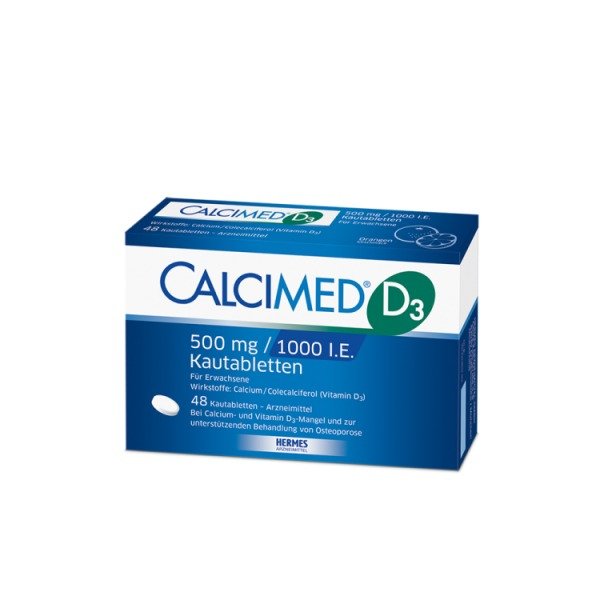 Abbildung Calcimed D3 500 mg/1000 I.E. Kautabletten