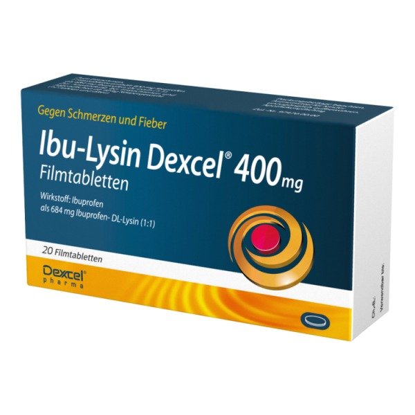 Abbildung Ibu-Lysin Dexcel 400 mg Filmtabletten