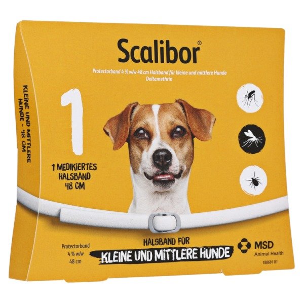 Abbildung Scalibor Protectorband 0,76 g medikiertes Halsband für kleine und mittelere Hunde