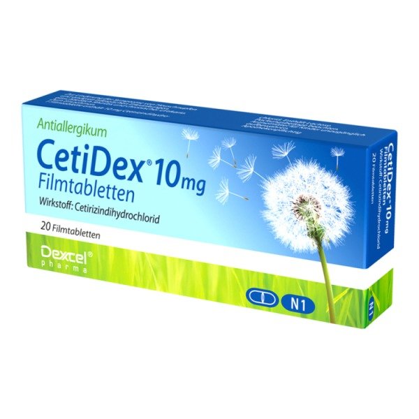 Abbildung CetiDex 10 mg Filmtabletten