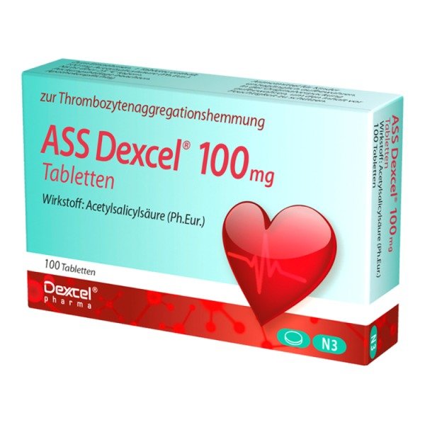 Abbildung ASS Dexcel 100 mg Tabletten