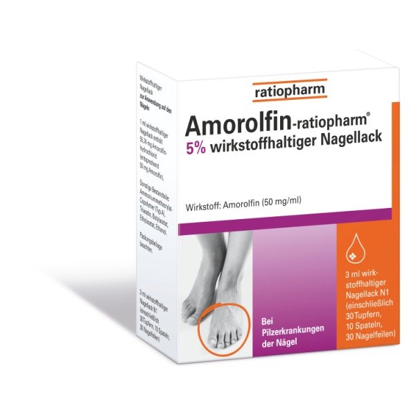 Abbildung Amorolfin-ratiopharm 5 % wirkstoffhaltiger Nagellack