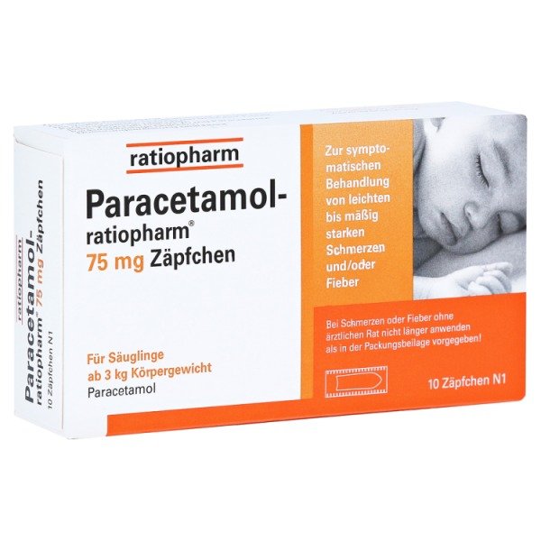 Paracetamol-ratiopharm 75 mg Zäpfchen