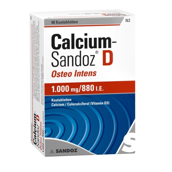 Abbildung Calcium-Sandoz D Osteo intens 1.000mg / 880 I.E. Kautabletten