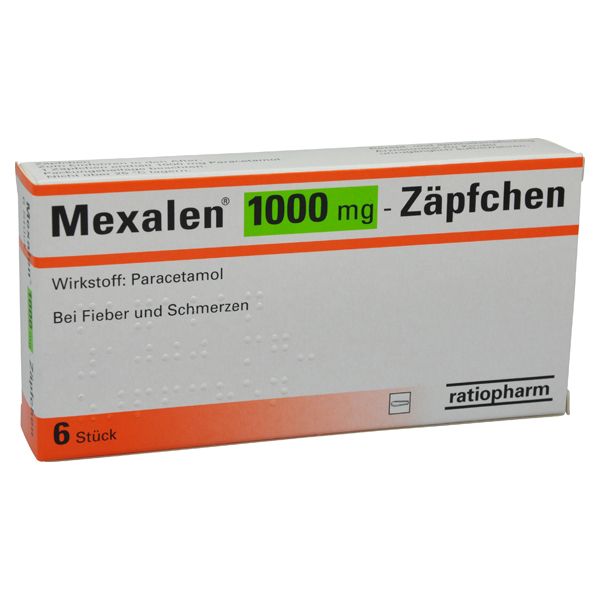 Mexalen 1000 mg - Zäpfchen