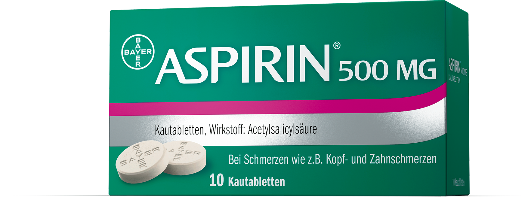 Abbildung Aspirin 500 mg Kautabletten