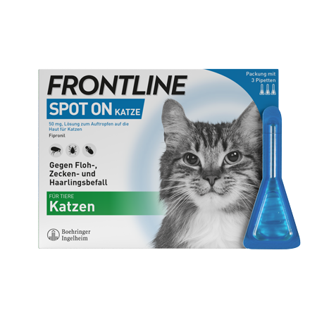 Abbildung Frontline Spot on Katze 50 mg Lösung zum Auftropfen auf die Haut für Katzen