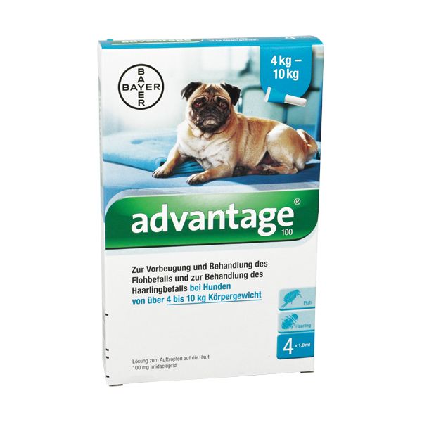 Abbildung Advantage 100 mg Lösung zum Auftropfen auf die Haut für Hunde