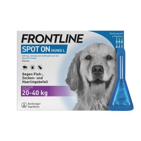 Abbildung Frontline Spot on Hund L 268 mg Lösung zum Auftropfen auf die Haut für Hunde