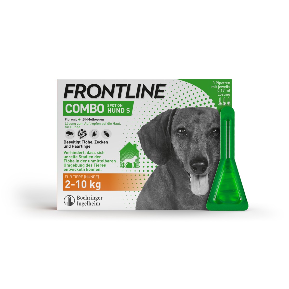Abbildung Frontline Combo Spot on Hund S, Lösung zum Auftropfen auf die Haut, für Hunde