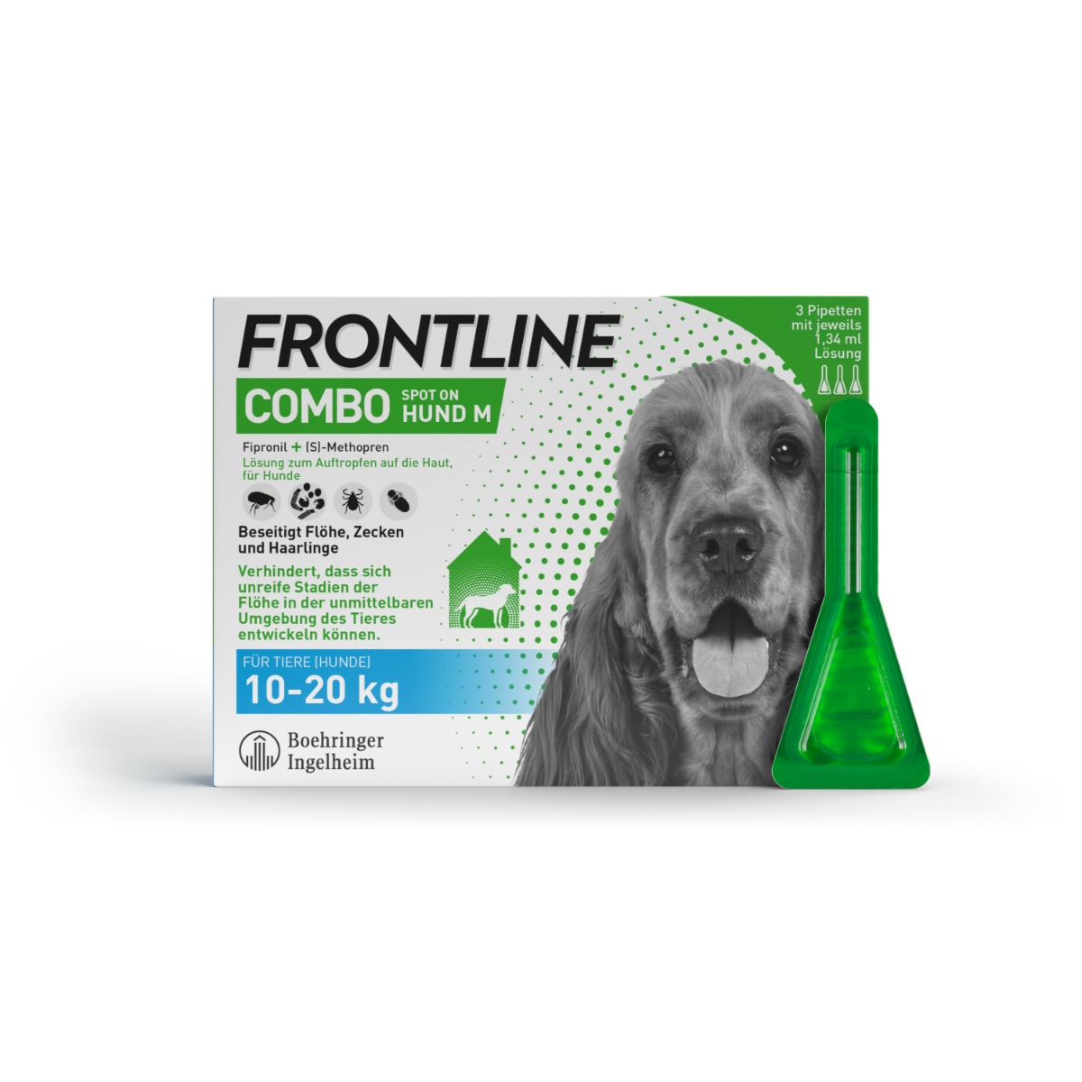 Abbildung Frontline Combo Spot on Hund M, Lösung zum Auftropfen auf die Haut, für Hunde