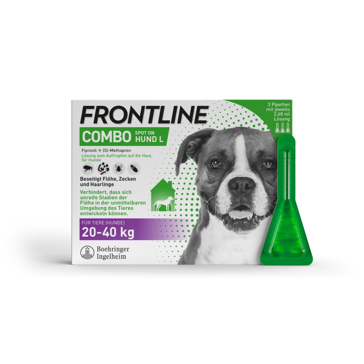 Abbildung Frontline Combo Spot on Hund L, Lösung zum Auftropfen auf die Haut, für Hunde