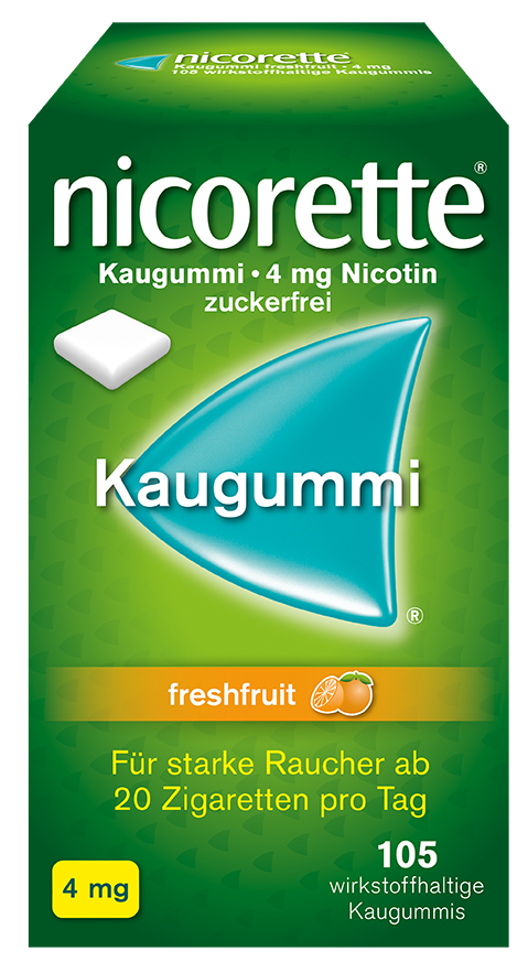 Abbildung Nicorette Freshfruit 4 mg - Kaugummi zur Raucherentwöhnung