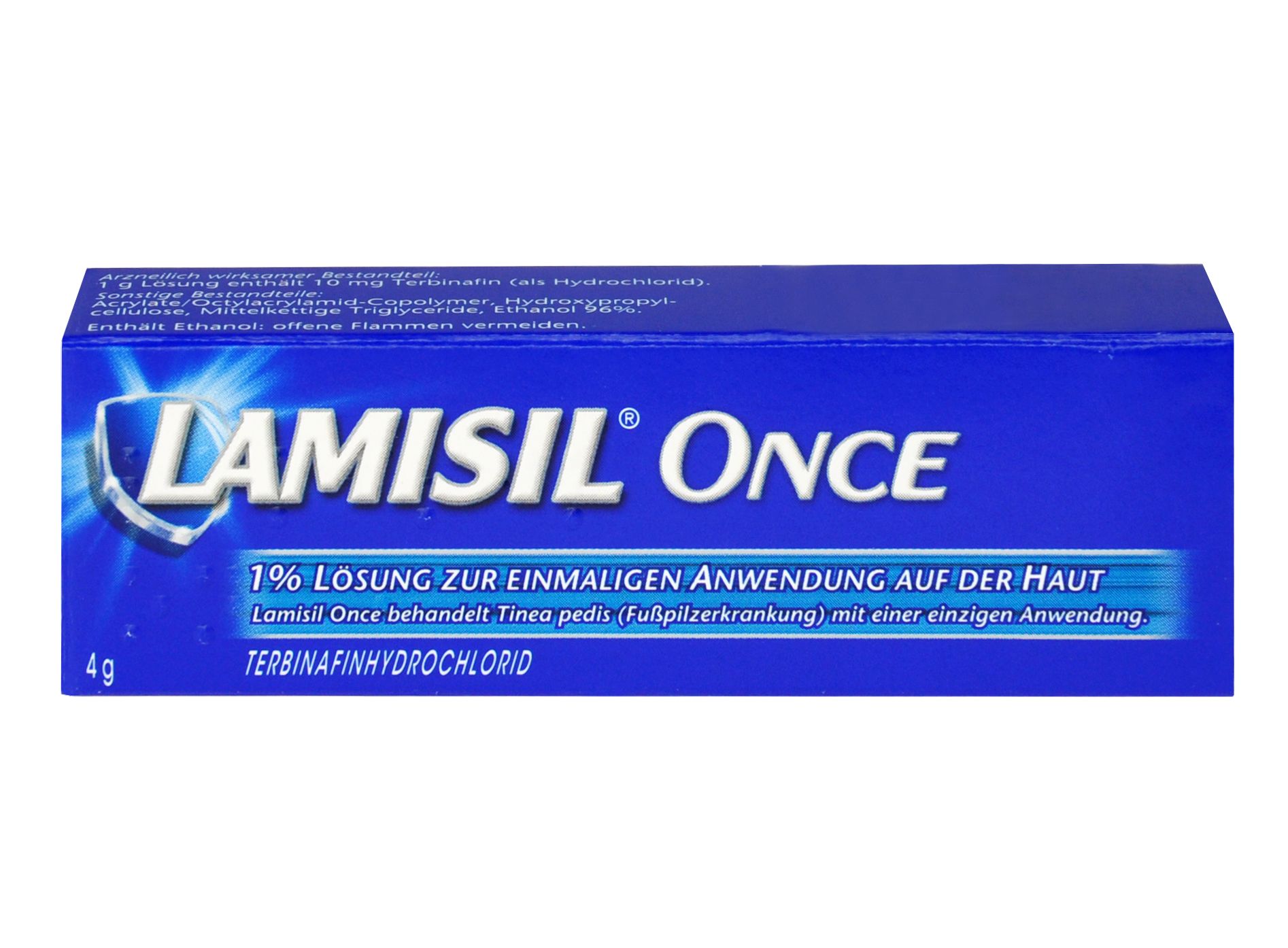 Abbildung LamisilOnce 1 % Lösung zur einmaligen Anwendung auf der Haut