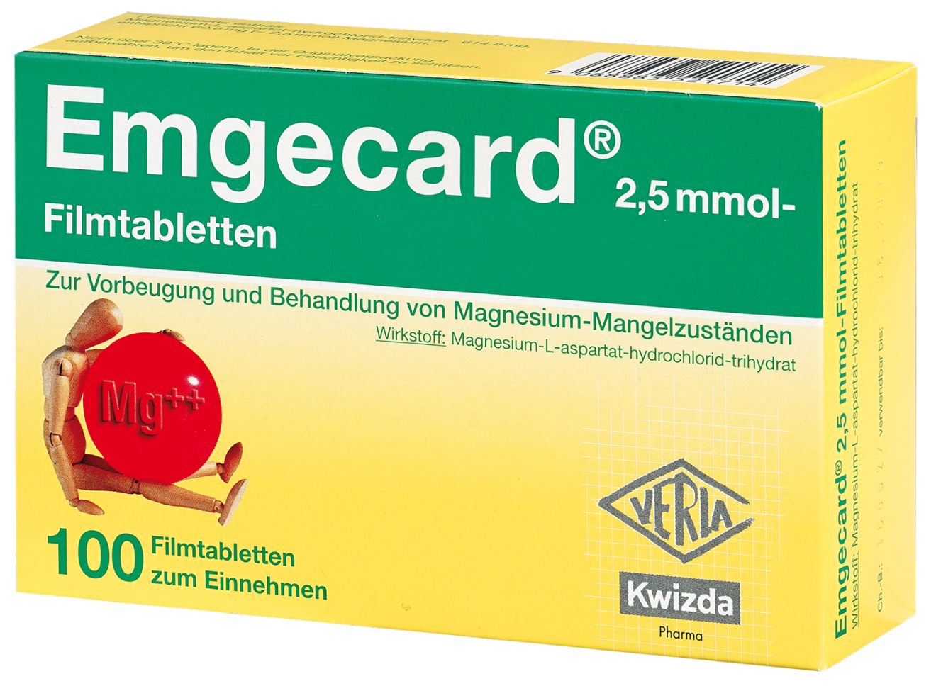 Abbildung Emgecard 2,5 mmol - Filmtabletten