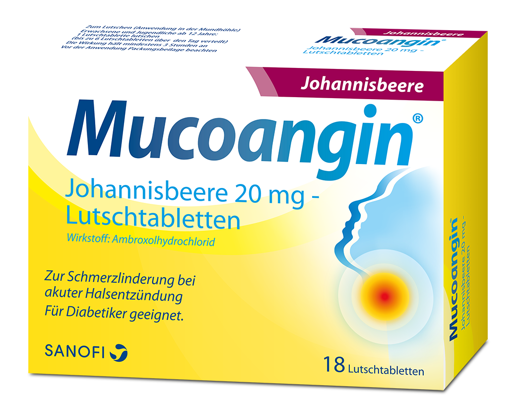 Abbildung Mucoangin Johannisbeere 20 mg - Lutschtabletten