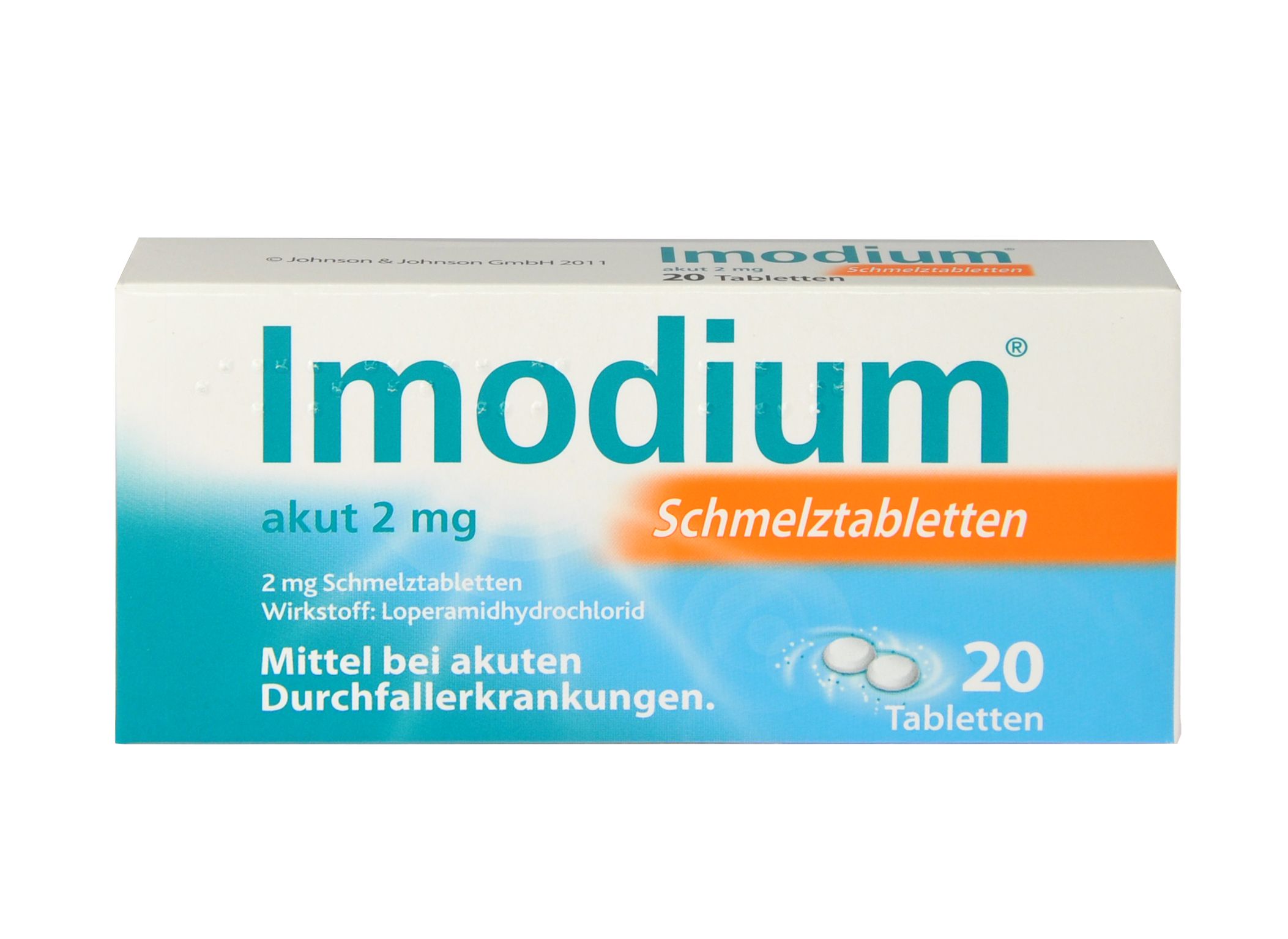 Abbildung Imodium akut  2 mg Schmelztabletten