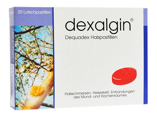 Abbildung dexalgin Dequadex Halspastillen