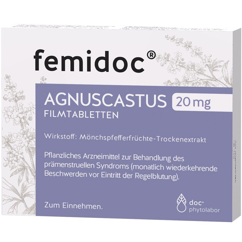 Abbildung Femidoc Agnuscastus 20 mg - Filmtabletten