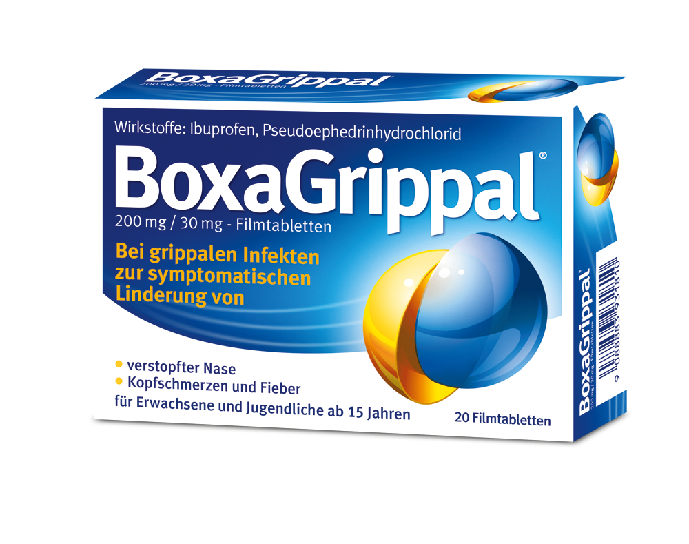 Abbildung BoxaGrippal 200 mg/30 mg - Filmtabletten