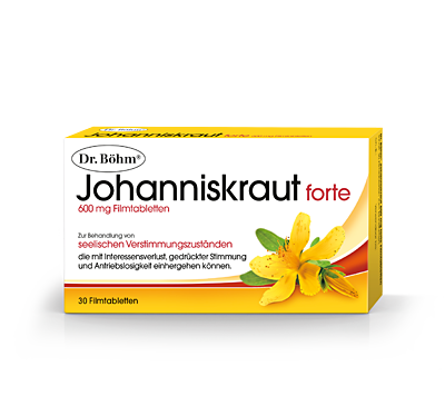 Abbildung Dr. Böhm Johanniskraut forte 600 mg Filmtabletten