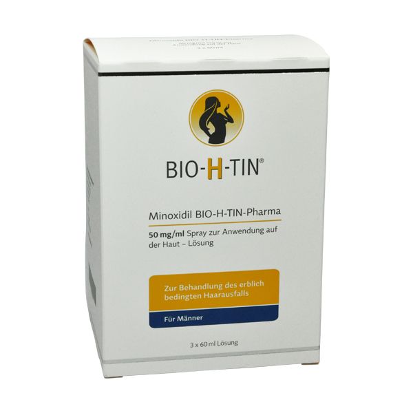 Abbildung Minoxidil BIO-H-TIN-Pharma 50 mg/ml Spray zur Anwendung auf der Haut (Kopfhaut), Lösung